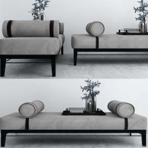 现代贵妃椅3D模型下载